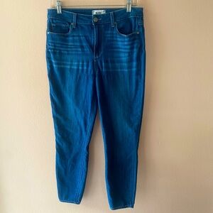 PAIGE HOXTON CROP DENIM JEANS CLASSIC SIZE 29 STRETCH CLASSIC NEUTRAL